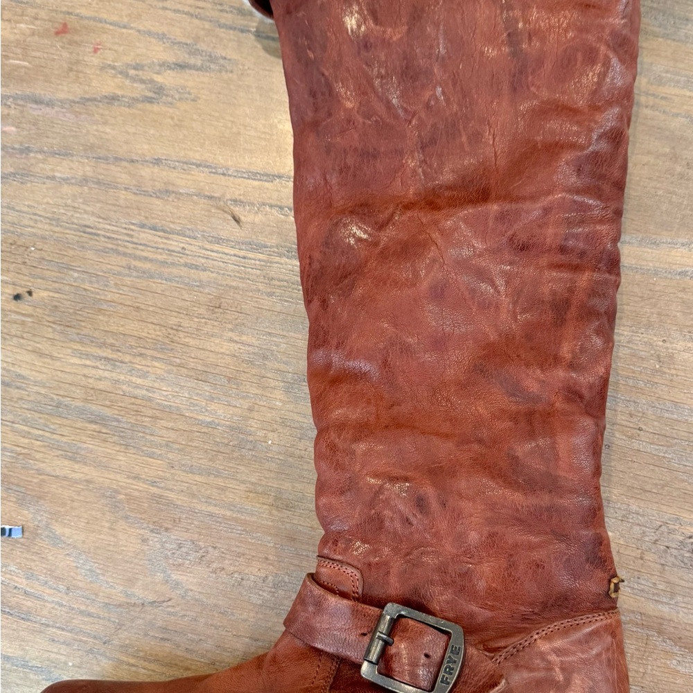 Frye Women's Over-the-Knee Leather Boots in Cognac Brown